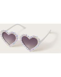 Monsoon - Rhinestone Heart Sunglasses - Lyst