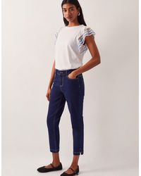 Monsoon - Idabella Cropped Jeans Blue - Lyst