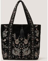 Monsoon - Osha Embroidered Velvet Tote Bag - Lyst