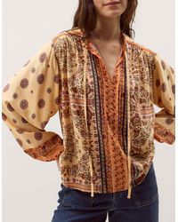 Monsoon - Ines Floral Print Blouse Natural - Lyst