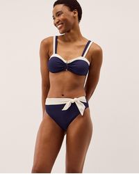Monsoon - Sabrina Two Tone High Waist Bikini Bottoms Blue - Lyst