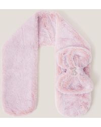 Monsoon - Faux Fur Bow Scarf - Lyst