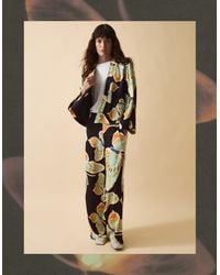 Monsoon - Clemence Aurelie Butterfly Palazzo Trousers Black - Lyst