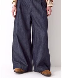 Monsoon - East Jayla Embroidered Denim Trousers Blue - Lyst