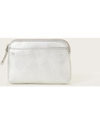 Monsoon - Small Leather Metallic Pouch - Lyst