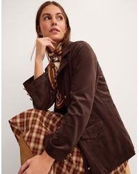 Monsoon - Eva Faux Suede Longline Jacket - Lyst