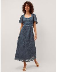 Monsoon Gianna Lace Dress in Blue | Lyst UK