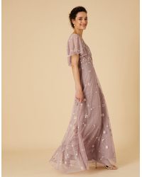 Monsoon - Rhonda Embellished Maxi Dress Brown - Lyst