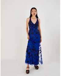 Monsoon - Rosa Sequin Maxi Dress In Recycled Polyester Blue - Lyst