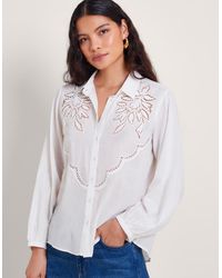 Monsoon - Flora Cutwork Shirt White - Lyst