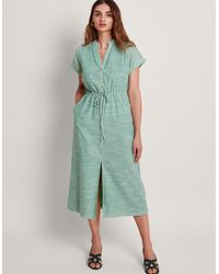 Monsoon - Athena Stripe Dress Green - Lyst