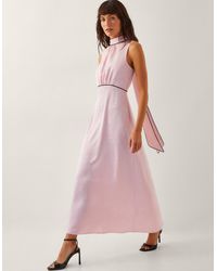 Monsoon - Maeve Satin Midi Dress - Lyst