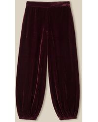 Monsoon - East Nyla Velvet Balloon Trousers Red - Lyst