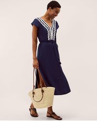 Monsoon - Tara V-Neck Midi Kaftan Dress - Lyst
