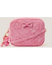 Monsoon - Heart Quilted Denim Cross Body Bag - Lyst