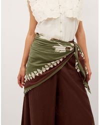 Monsoon - Ester Floral Square Cotton Scarf - Lyst
