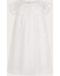 Monsoon - Baby Amelia Net Embroidered Dress Ivory - Lyst