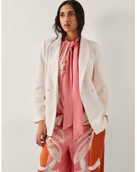 Monsoon - Ashley Double-breasted Blazer Ivory - Lyst