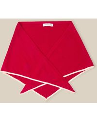 Monsoon - Tabi Contrast Knitted Triangle Scarf - Lyst