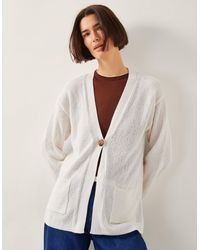 Monsoon - Clo Knit Single-button Cardigan Ivory - Lyst