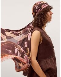 Monsoon - Samara Floral Print Scarf - Lyst