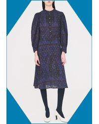 Monsoon - Antik Batik Tamari Paisley Jacquard Midi Dress Blue - Lyst