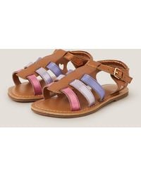 Monsoon - Metallic Leather Gladiator Sandals Multi - Lyst