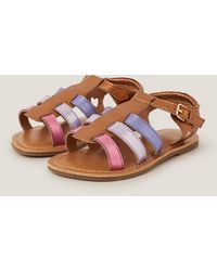 Monsoon - Metallic Leather Gladiator Sandals Multi - Lyst