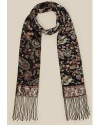 Monsoon - Regan Devoré Beaded Skinny Scarf - Lyst