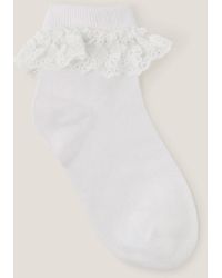 Monsoon - Flower Lace Socks White - Lyst