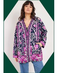Monsoon - East Print Quilted Jacket Multi - Lyst
