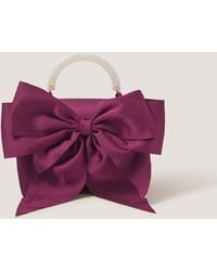 Monsoon - Satin Bow Bag Red - Lyst