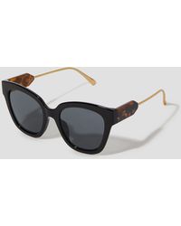 Monsoon - Chunky Tort Sunglasses - Lyst