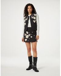 Monsoon - Fabienne Chapot Berry Embroidered Gilet Black - Lyst