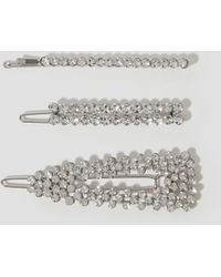 Monsoon - 3-pack Mix Diamante Hair Slides - Lyst