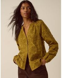 Monsoon - Luci Floral Embroidered Shirt Green - Lyst