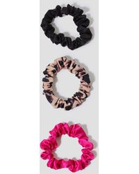 Monsoon - 3-pack Small Mix Hair Scrunchies Brown - Lyst