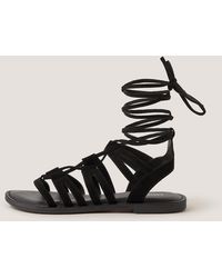 Monsoon - Greta Suede Gladiator Sandals Black - Lyst