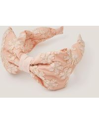 Monsoon - Sara Floral Embroidered Bow Headband - Lyst