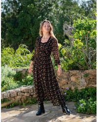 Monsoon - Lyrical Sisters Penny Floral Maxi Dress Black - Lyst