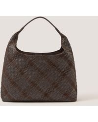 Monsoon - Adele Woven Leather Shoulder Bag - Lyst