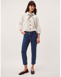 Monsoon - Idabella Cropped Skinny Jeans Blue - Lyst