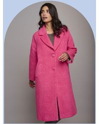 Monsoon - Rino And Pelle Single-breasted Coat Pink - Lyst