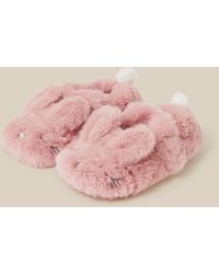 Monsoon - Fluffy Bunny Slippers Pink - Lyst