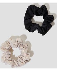 Monsoon - 2-pack Medium Mix Hair Scrunchies Gold - Lyst