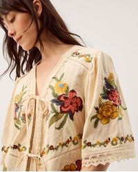 Monsoon - Yvette Floral Lace Top - Lyst