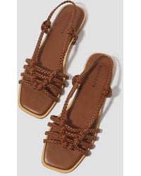 Monsoon - Haf Metallic Braided Sandals Tan - Lyst
