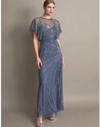 Monsoon - Sienna Embellished Maxi Dress Blue - Lyst