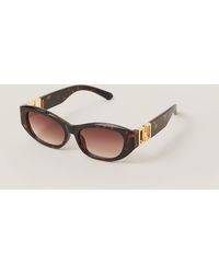 Monsoon - Chunky Oval Sunglasses - Lyst