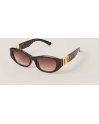 Monsoon - Chunky Oval Sunglasses - Lyst